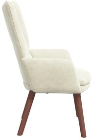 Poltrona Relaxante em Veludo Creme