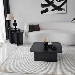 Conjunto de Mesas de Café Blues – Preto – 40x50x40 cm / 40x55x40 cm /