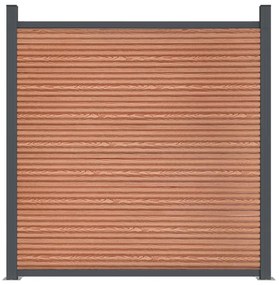 Painel de vedação 353x186 cm WPC castanho