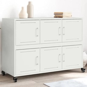 vidaXL Aparador 100,5x39x72 cm aço branco