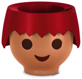 427374 LECHUZA Vaso de mesa OJO ALL-IN-ONE vermelho fogo
