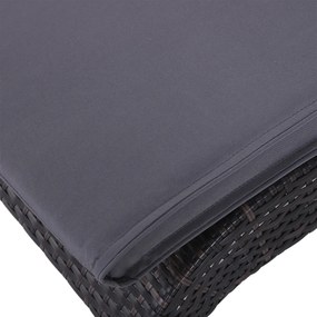 Colchão Suave para Espreguiçadeira Almofada Dobrável Cobertas Acolchoadas para Exterior 198x53x5cm