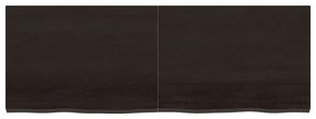 Tampo de mesa 140x50x(2-4) cm carvalho tratado castanho-escuro