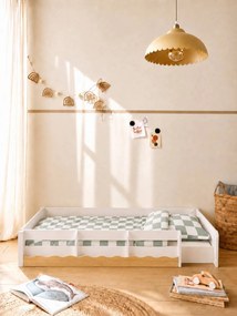Cama evolutiva com arrumações WAVY para criança branco