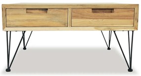 Mesa de centro em teca maciça 80x80x40 cm