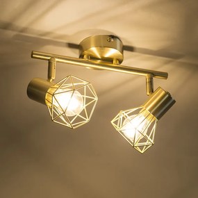 Projetores Art Deco em latão inclináveis e rotativos 2-luzes - Mosh
