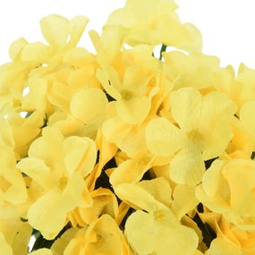 Grinaldas de flores de Natal 3 pcs 85 cm amarelo
