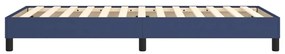 Estrutura de cama sem colchão 100x200 cm tecido azul