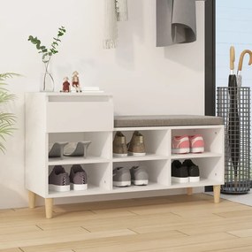 vidaXL Sapateira 102x36x60 cm derivados de madeira branco