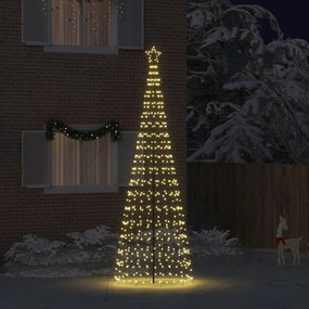 vidaXL Árvore de Natal LED com 800 LEDs Branco quente 400 cm Ferro