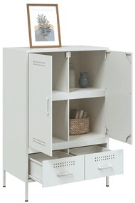 Móvel alto 68x39x101,5 cm aço branco