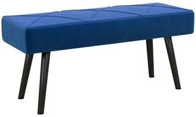 HOMCOM Banco de Pé de Cama Multifuncional e Moderno Banco de Dormitório com Pés de Aço e Assento Acolchoado 100x36x45 cm Azul