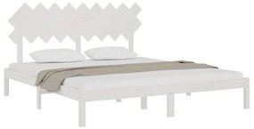 Estrutura de cama super king 180x200 cm branco madeira maciça