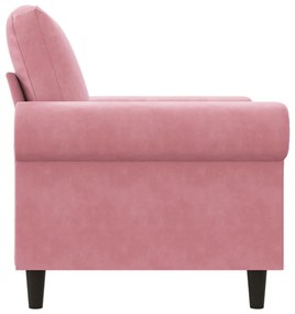 Poltrona 60 cm veludo rosa