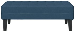 Banco vidaXL Azul 113x57x39 cm Tecido
