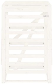 Abrigo para caixote do lixo 84x90x128,5 cm pinho maciço branco