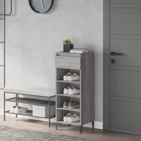 vidaXL Sapateira 40x36x105 cm derivados de madeira cinzento sonoma