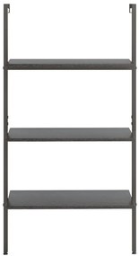 Unidade 3 prateleiras inclinada 64x35x120,5 cm preto
