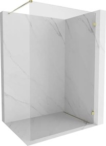 Mexen Lunar parede de duche Walk-in direita 60 x 200 cm, transparente 8 mm, dourada - 830-060-000-50-00-P