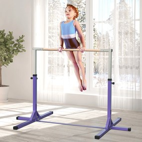 Barra de Ginástica para Crianças com Altura Ajustável 92-150 cm Barra Horizontal de Ginástica 194x121x150 cm Roxo