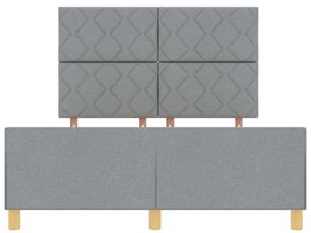 Estrutura de Cama vidaXL Cinza-claro 160x200 cm Tecido