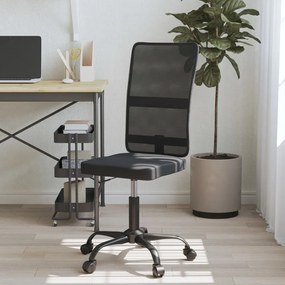 Cadeira de escritório tecido de malha preto