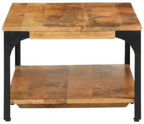 Mesa de centro 2 prateleiras 100x55x38cm mangueira maciça e aço