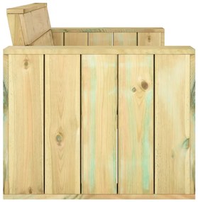 3 pcs conjunto lounge de jardim madeira de pinho impregnada