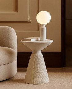 MESA DE APOIO CONE Ø 40X53 CM CREME