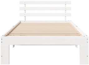 Estrutura de Cama Branca de Madeira Branca Madeira 75 x 190 cm