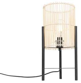 Candeeiro de mesa escandinavo em bambu - Natasja Rústico