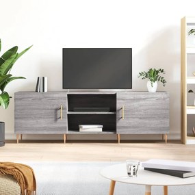 vidaXL Móvel de TV 150x30x50 cm derivados de madeira cinzento sonoma