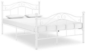 vidaXL Estrutura de cama 120x200 cm metal branco