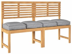 Almofadas de Palete para Assento 4 pcs Cinza 40x40x8 cm Tecido Oxford