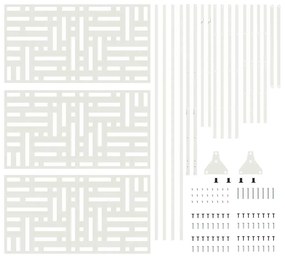 Tela de Privacidade Branca 100x50x180 cm em Aço