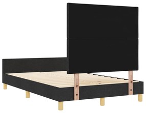 Cama de tecido preta vidaXL 120x200 cm