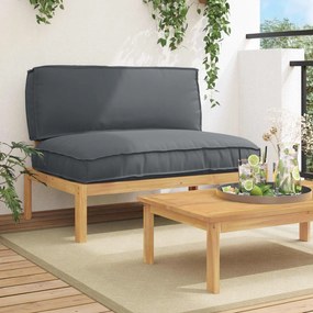 vidaXL Conjunto de Sofás com almofada Liso Antracite 120 x 80 x 69 cm
