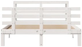 Estrutura de cama c/ cabeceira sem colchão 140x200 cm branco