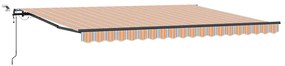 Toldo Retrátil Automático com Listras LED Multicoloridas 450x300 cm