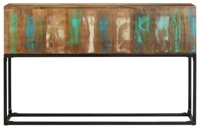 Mesa consola 120x30x75 cm madeira recuperada maciça