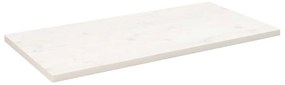 Tampo de mesa retangular 100x60x2,5 cm pinho maciço branco