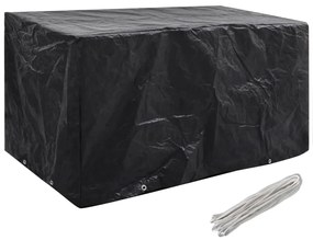 Capas para mobiliário de jardim 2 pcs 8 ilhós 180x70x90 cm
