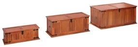Arcas de arrumação 3 pcs madeira de acácia maciça