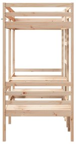 Cama alta com secretária e cadeiras 90x190 cm pinho maciço