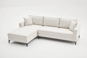 Sofá de Canto Berlin – Creme – 258x83x181 cm