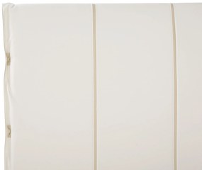 Cama de casal em pele sintética creme 180 x 200 cm BETIN Beliani