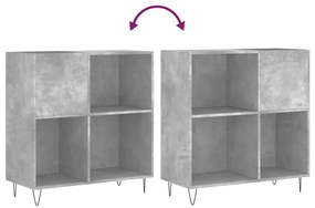Armário p/ discos 84,5x38x89 cm derivados madeira cinza-cimento