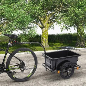 Reboque para bicicleta 90L inclui engate preto