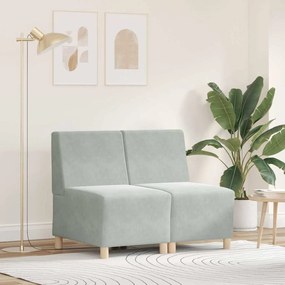vidaXL Cadeiras de Sofá 2 pcs Cinzento-claro 55 x 74 x 82 cm Veludo