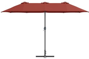 Guarda-sol de Jardim Terracota 380 x 196 x 235 cm